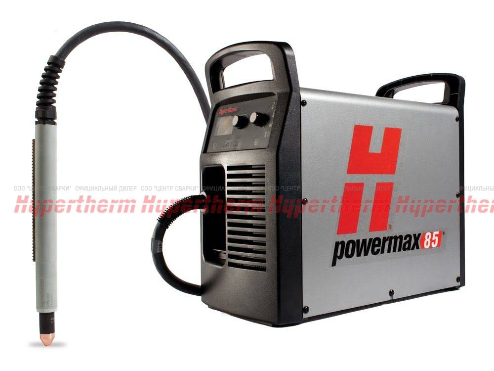 Система Powermax85, 400V 3-PH, CE, c CPC портом, 75° ручной резак с расходными деталями, 7.6m (25') с фильтром Eliminizer и крышкой